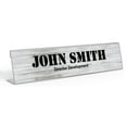 thumbnail image 1 of Printtoo Personalized Desk Name Plate Pretty Wood Texture Custom Acrylic Office Desk Name Plate Accessory 2x8 Inches, 1 of 5