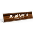 thumbnail image 1 of Printtoo Personalized Desk Name Plate Pretty Wood Texture Custom Acrylic Office Desk Name Plate Accessory 2x8 Inches, 1 of 1