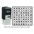 thumbnail image 1 of Printtoo Personalized Flowers Theme Icons Rubber Stamp Self Inking Stamper 24 mm-Black, 1 of 7