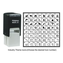 Printtoo Personalized Industry Theme Icons Rubber Stamp Self Inking Stamper 24 mm-Black