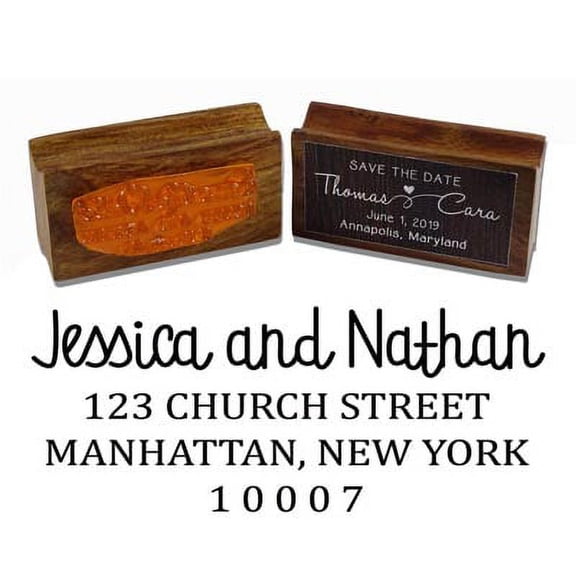 Printtoo Personalized Invitation Return Address Envelope Wood Mounted Rubber Stamp