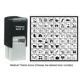 thumbnail image 1 of Printtoo Personalized Medical Theme Icons Rubber Stamp Self Inking Stamper 24 mm-Black, 1 of 7