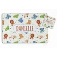 thumbnail image 1 of Printtoo Personalized Placemat & Coaster Set For Kids Toddlers,Birthday Gift For Boys,Gift For Girls,Animals-11x17 Inch, 1 of 6