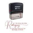 thumbnail image 1 of Printtoo Personalized Red Self Inking Address Future Mr Mrs Stamp Custom Rubber Stamper-68 x 30 mm, 1 of 6