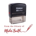 thumbnail image 1 of Printtoo Personalized Red Self Inking Custom Teacher Stamp Custom Library Rubber Stamper-68 x 30 mm, 1 of 4