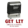 thumbnail image 1 of Printtoo Personalized Red Self Inking Get Lit Stamp Custom Wedding Favor Rubber Stamper-58 x 22 mm, 1 of 6