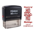 thumbnail image 1 of Printtoo Personalized Red Self Inking Happiest Of Ho Ho Ho Holidays Stamp Custom Christmas Rubber Stamper -68 x 30 mm, 1 of 6