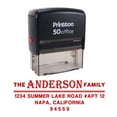 thumbnail image 1 of Printtoo Personalized Red Self Inking Housewarming Address Stamp Custom Rubber Stamper-68 x 30 mm, 1 of 6