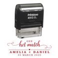 thumbnail image 1 of Printtoo Personalized Red Self Inking One Hot Match Stamp Custom Wedding Favor Rubber Stamper -58 x 22 mm, 1 of 6