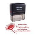 thumbnail image 1 of Printtoo Personalized Red Self Inking Wedding Invitation Address Stamp Custom Rubber Stamper-68 x 30 mm, 1 of 6