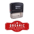 thumbnail image 1 of Printtoo Personalized Self Inking Custom Text Shop Address with Logo Envelope Rubber Stamp-Red, 1 of 1