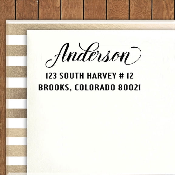 Printtoo Personalized Self Inking Rubber Stamp Custom Wedding invite Return Address Stamp