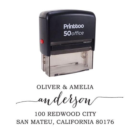 Printtoo Personalized Self Inking Wedding Reception Custom Return Address Rubber Stamp