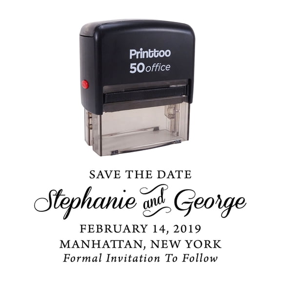 Printtoo Personalized Self Inking Wedding Reception Custom Save The Date Rubber Stamp Gift