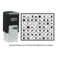 thumbnail image 1 of Printtoo Personalized Sewing Theme Icons Rubber Stamp Self Inking Stamper 24 mm-Black, 1 of 7