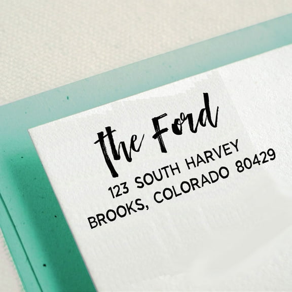 Printtoo Personalized Stationary Rubber Stamp Customized Self Inking Return Address Stamp