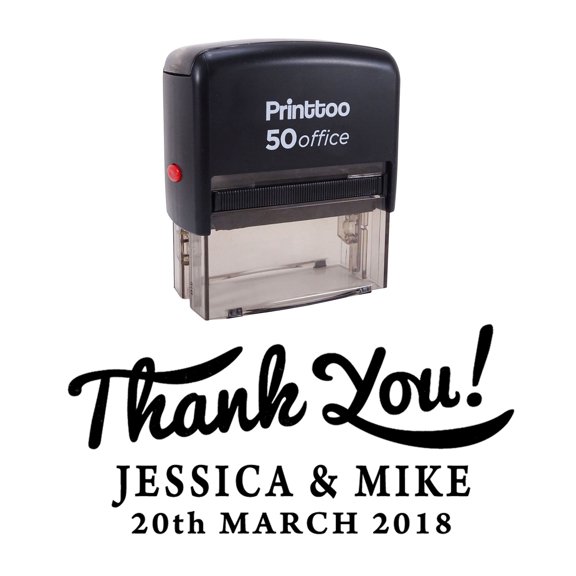 Printtoo Personalized Stationary Thank You Custom Self Inking Wedding Invitation Rubber Stamp