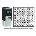 thumbnail image 1 of Printtoo Personalized Stationery Theme Icons Rubber Stamp Self Inking Stamper 24 mm-Violet, 1 of 7