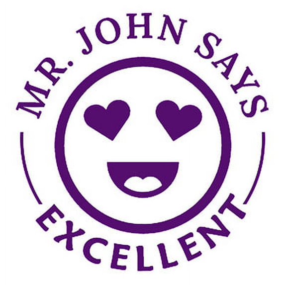 Printtoo Personalized Teachers Stamp Excellent Teachers Name Self-Inking Rubber Stamp Appreciation Message For School Classroom & Homework Supplies,Purple - 30 x 30 mm
