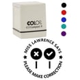 thumbnail image 1 of Printtoo Personalized Teachers&nbsp;Stamp Please Make Correction Teachers Name Self-Inking Rubber Stamp Giving Feedback For Students Classroom & Homework Supplies,Black - 30 x 30 mm, 1 of 6