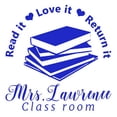 thumbnail image 1 of Printtoo Personalized Teachers&nbsp;Stamp Read It Love It Return It Teachers Name Self-Inking Rubber Stamp Library For Students Classroom & Homework Supplies,Blue - 30 x 30 mm, 1 of 6