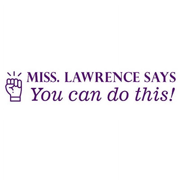 Printtoo Personalized Teachers&nbsp;Stamp You Can Do This! Teachers Name Self-Inking Rubber Stamp Encouragement Message For Students Classroom & Homework Supplies,Purple-42 x 9 mm