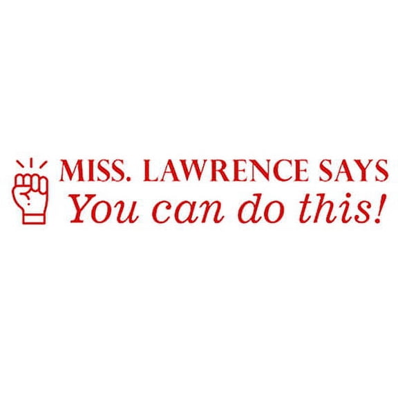 Printtoo Personalized Teachers&nbsp;Stamp You Can Do This! Teachers Name Self-Inking Rubber Stamp Encouragement Message For Students Classroom & Homework Supplies,Red-42 x 9 mm
