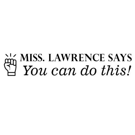 Printtoo Personalized Teachers&nbsp;Stamp You Can Do This! Teachers Name Self-Inking Rubber Stamp Encouragement Message For Students Classroom & Homework Supplies,Black-42 x 9 mm