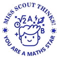 thumbnail image 1 of Printtoo Personalized Teachers&nbsp;Stamp You Are A Maths Star Teachers Name Self-Inking Rubber Stamp Appreciation Message For School Classroom & Homework Supplies,Blue - 30 x 30 mm, 1 of 6