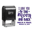 thumbnail image 1 of Printtoo Personalized Violet Self Inking I Love You To The Moon And Back Favor Stamp Custom Wedding Favor Rubber Stamper-60 x 40 mm, 1 of 6