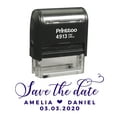 thumbnail image 1 of Printtoo Personalized Violet Self Inking Wedding Custom Save The Date Rubber Stamper-58 x 22 mm, 1 of 6