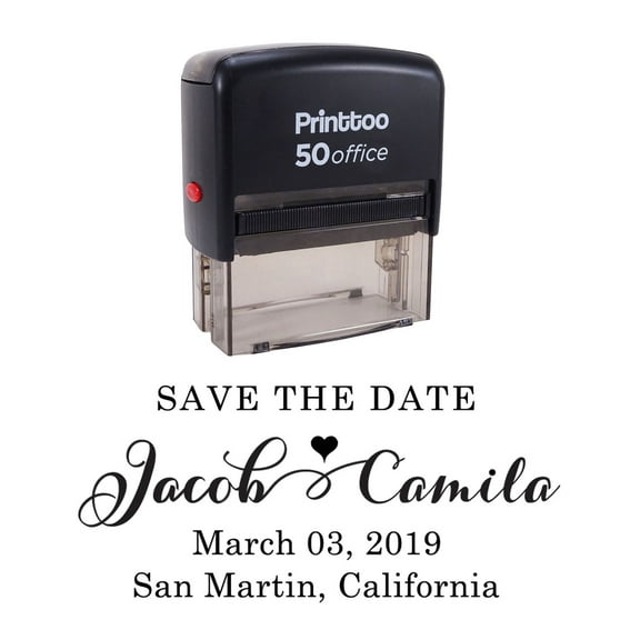 Printtoo Personalized Wedding Invitation Love Save The Date Rubber Stamp Self Inking Gift