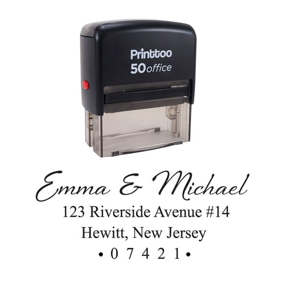 Printtoo Personalized Wedding Reception Invitation Return Address Self Inking Rubber Stamp
