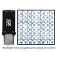 thumbnail image 1 of Printtoo Personalized&nbsp;Real Estate Theme Icons&nbsp;Round Rubber Stamp Self Inking Stamper 12 mm-Blue, 1 of 1