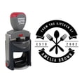 thumbnail image 1 of Printtoo Personalized&nbsp;Round Black Self Inking Kitchen Stamp Custom Business Monogram Heavy Duty Rubber Stamper-45 mm, 1 of 6