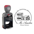 thumbnail image 1 of Printtoo Personalized&nbsp;Round Black Self Inking Library Stamp Custom From The Classroom Of Heavy Duty Rubber Stamper-45 mm, 1 of 6