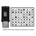 thumbnail image 1 of Printtoo Personalized&nbsp;Sewing Theme Icons&nbsp;Round Rubber Stamp Self Inking Stamper 12 mm-Black, 1 of 7