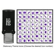 thumbnail image 1 of Printtoo Personalized&nbsp;Stationery Theme Icons&nbsp;Round Rubber Stamp Self Inking Stamper 12 mm-Violet, 1 of 1