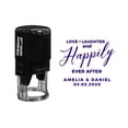 thumbnail image 1 of Printtoo Personalized&nbsp;Violet Self Inking Wedding Favor Custom Stamper To Love| Laughter And Happily Ever After Round Heavy Duty Stamp-40 mm, 1 of 6