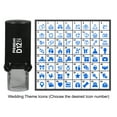 thumbnail image 1 of Printtoo Personalized&nbsp;Wedding Theme Icons&nbsp;Round Rubber Stamp Self Inking Stamper 12 mm-Blue, 1 of 1