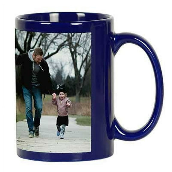 Printtoo PersonalizedPhotoCollage CoffeeMugBest Dad Ever Custom Picture Ceramic CupDishwasher & Microwave Safe- 11 Oz -Blue