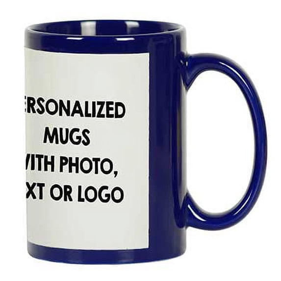 Printtoo PersonalizedPhotoCollage CoffeeMugCustom Picture Ceramic CupDishwasher & Microwave Safe- 11 Oz -Blue