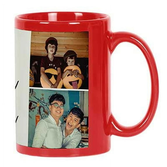 Printtoo PersonalizedPhotoCollage CoffeeMugThere Is No Buddy Like My Brother Custom Picture Ceramic CupDishwasher & Microwave Safe- 11 Oz -Red