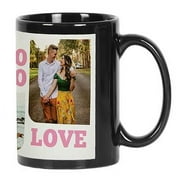 Printtoo PersonalizedPhotoCollage CoffeeMugTogether Forever Xoxo Love Custom Picture Ceramic CupDishwasher & Microwave Safe- 11 Oz -Black