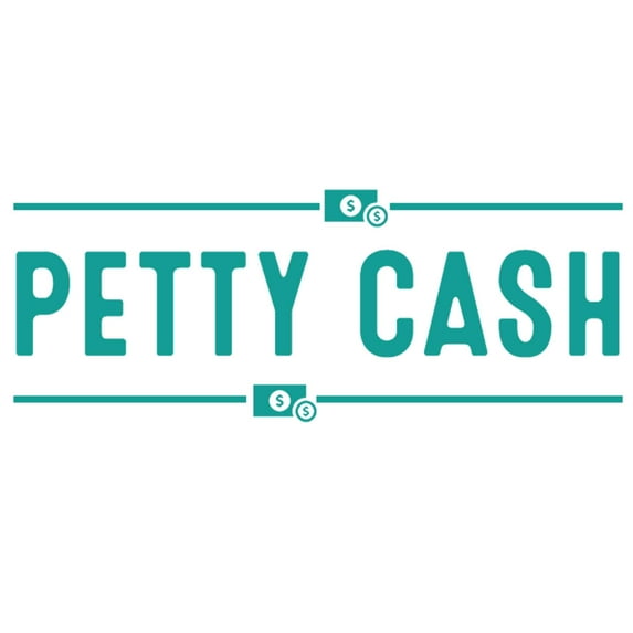 Printtoo Petty Cash Self Inking Rubber Stamp Pre-Inked Office Stamp- Home Office Business Stationery, 47 x 20 mm Green