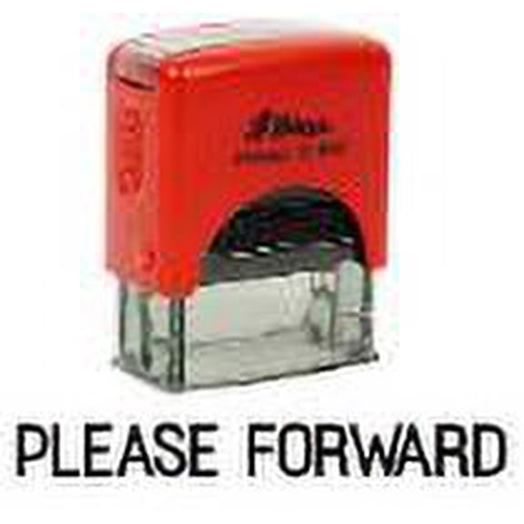 Printtoo Please Forward Self Inking Rubber Stamp Pre,Inked Office Stamp, Home Office Business Stationery, 38 x 14 mm, Black