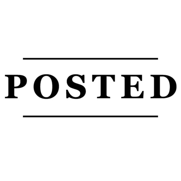 Printtoo Posted Self Inking Rubber Stamp Pre-Inked Office Stamp- Home Office Business Stationery, 47 x 20 mm Black