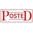 thumbnail image 1 of Printtoo Posted Self Inking Rubber Stamp Pre-Inked Office Stamp- Home Office Business Stationery, 47 x 20 mm Red, 1 of 7