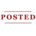 thumbnail image 1 of Printtoo Posted Self Inking Rubber Stamp Pre-Inked Office Stamp- Home Office Business Stationery, 47 x 20 mm Red, 1 of 7