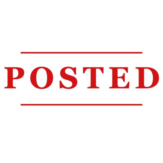 Printtoo Posted Self Inking Rubber Stamp Pre-Inked Office Stamp- Home Office Business Stationery, 47 x 20 mm Red